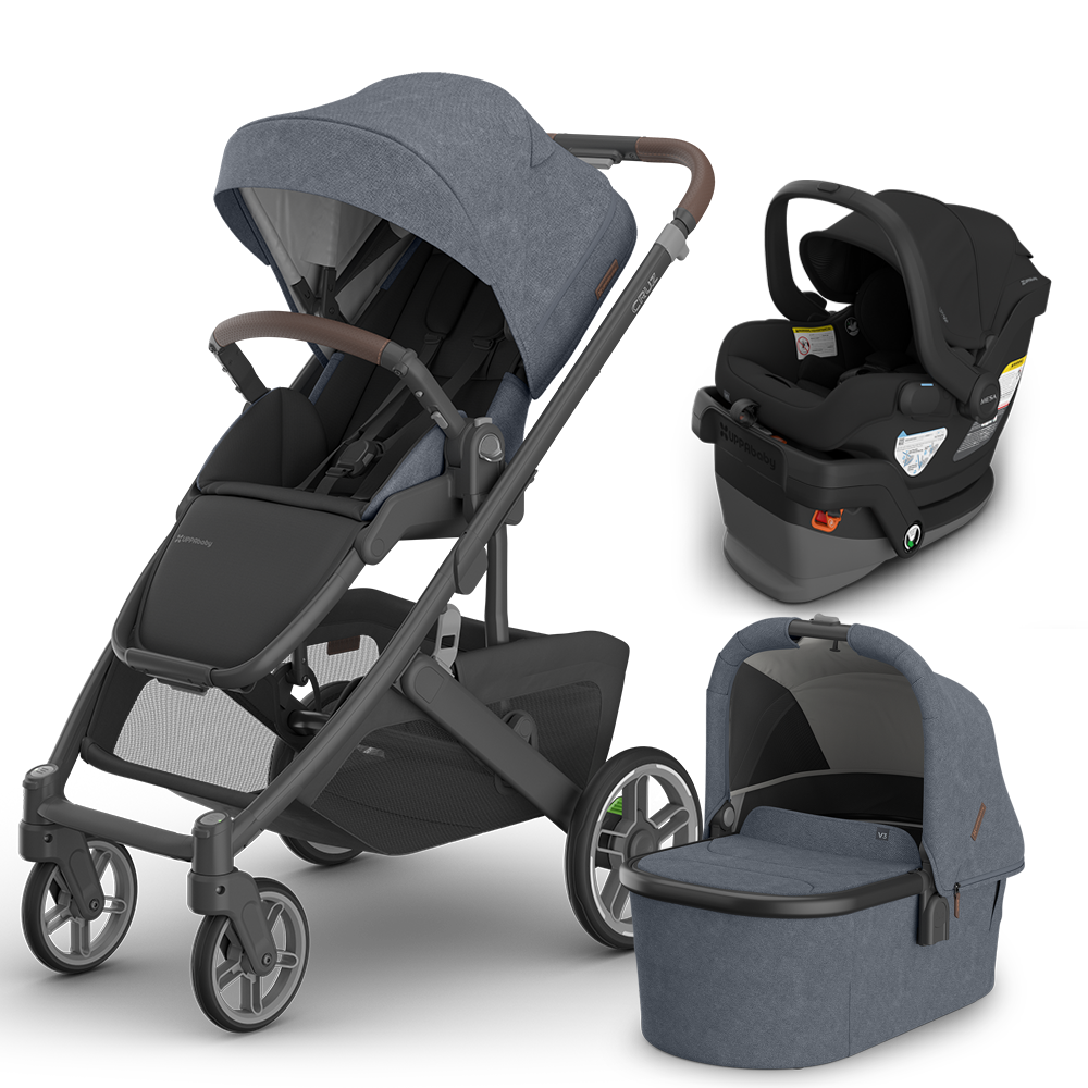 UPPAbaby Cruz V3 Stroller + Bassinet + Mesa/Aria Travel System