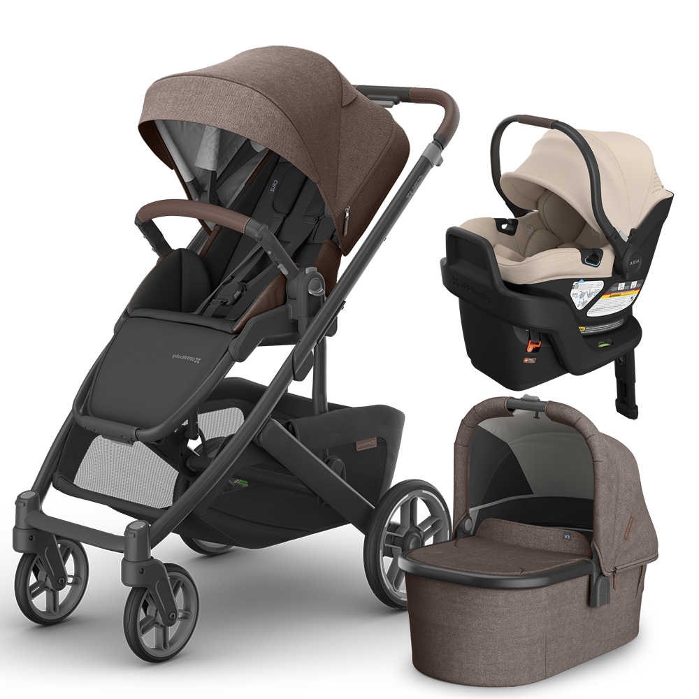 UPPAbaby Cruz V3 Stroller + Bassinet + Mesa/Aria Travel System
