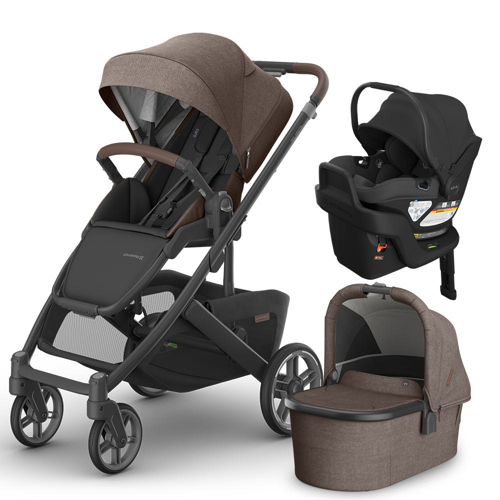 UPPAbaby Cruz V3 Stroller + Bassinet + Mesa/Aria Travel System