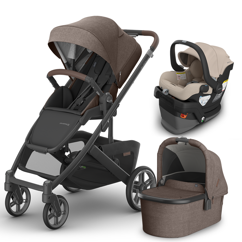 UPPAbaby Cruz V3 Stroller + Bassinet + Mesa/Aria Travel System