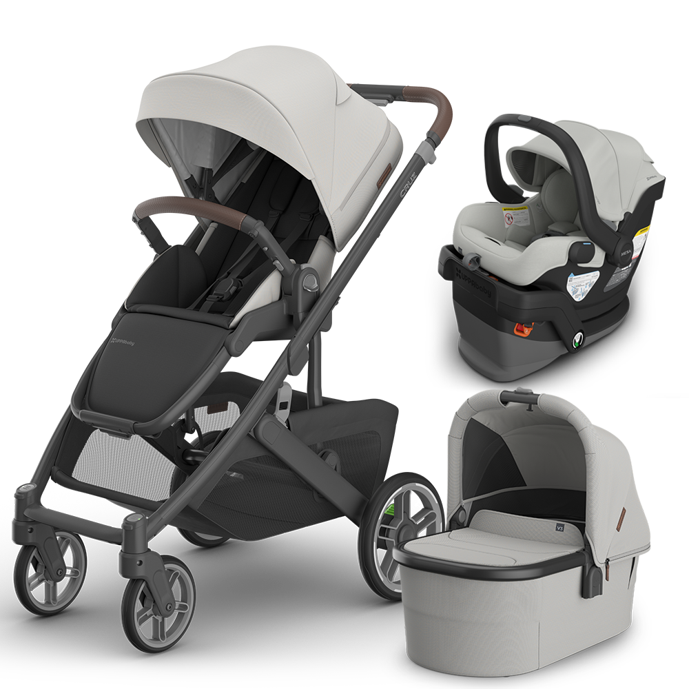 UPPAbaby Cruz V3 Stroller + Bassinet + Mesa/Aria Travel System