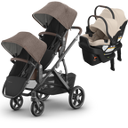 UPPAbaby Vista V3 Double Stroller for TWINS + 2 Mesa/Aria Car Seats