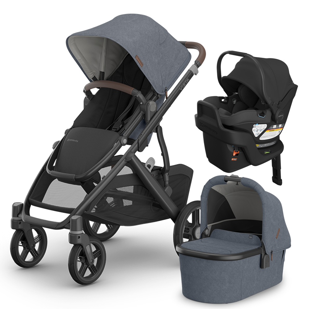 UPPAbaby Vista V3 Stroller + Bassinet + Mesa/Aria Travel System