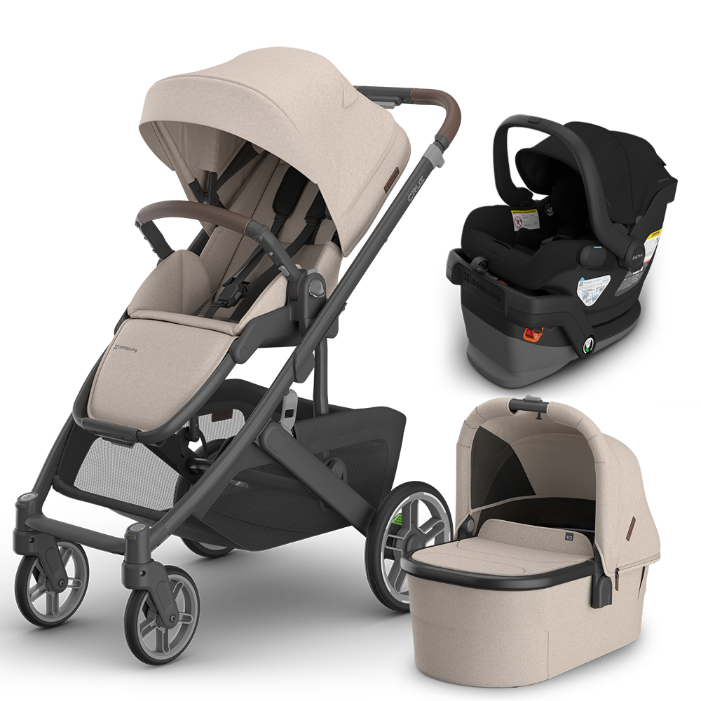 UPPAbaby Cruz V3 Stroller + Bassinet + Mesa/Aria Travel System