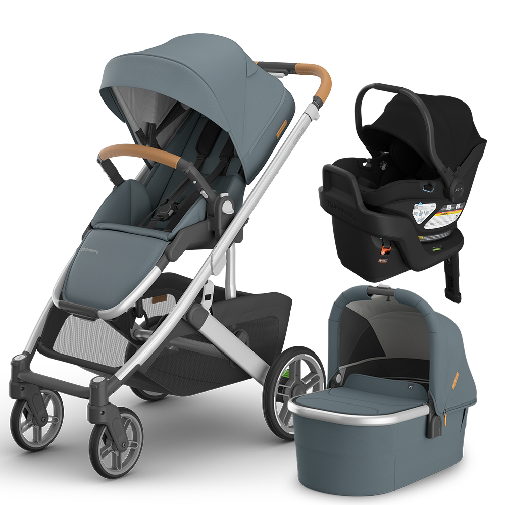 UPPAbaby Cruz V3 Stroller + Bassinet + Mesa/Aria Travel System
