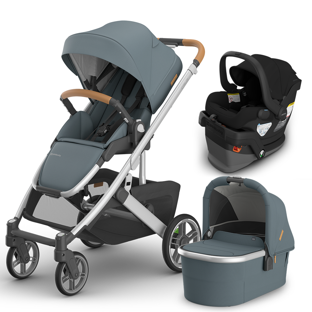 UPPAbaby Cruz V3 Stroller + Bassinet + Mesa/Aria Travel System