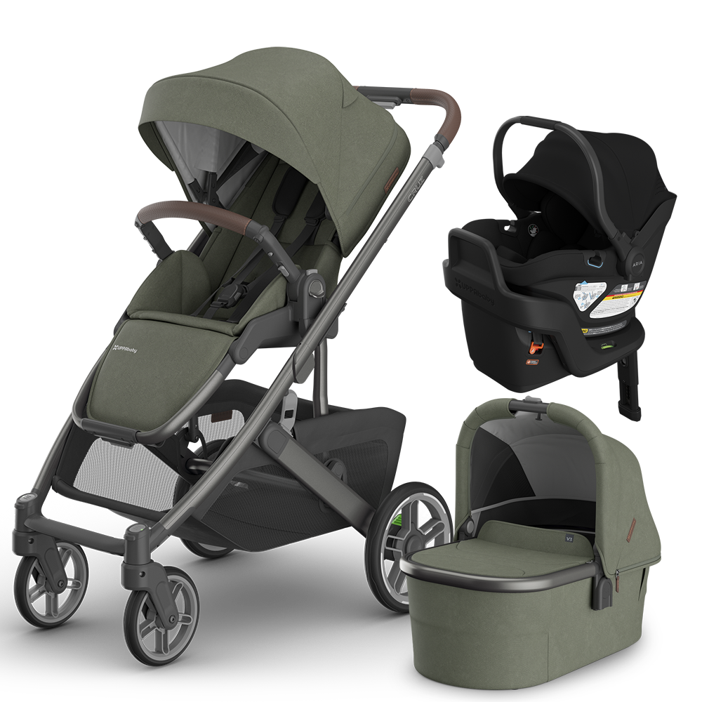 UPPAbaby Cruz V3 Stroller + Bassinet + Mesa/Aria Travel System