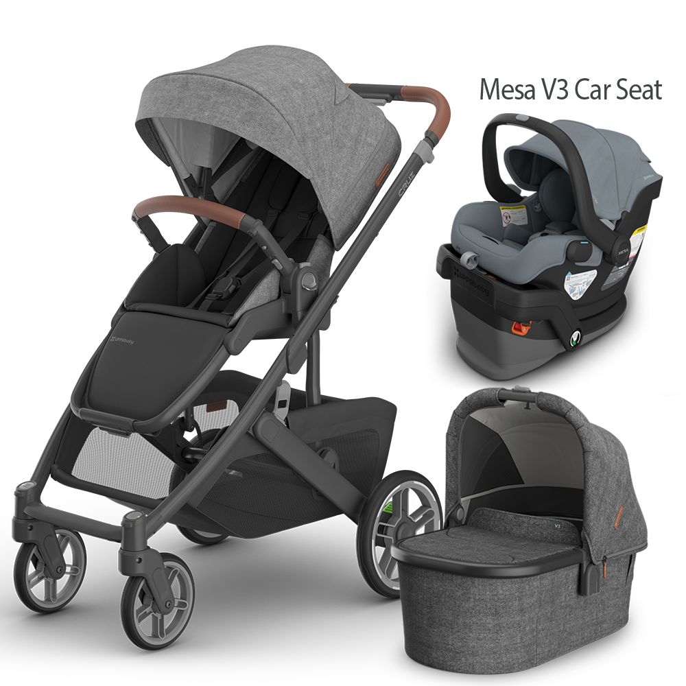 UPPAbaby Cruz V3 Stroller + Bassinet + Mesa/Aria Travel System