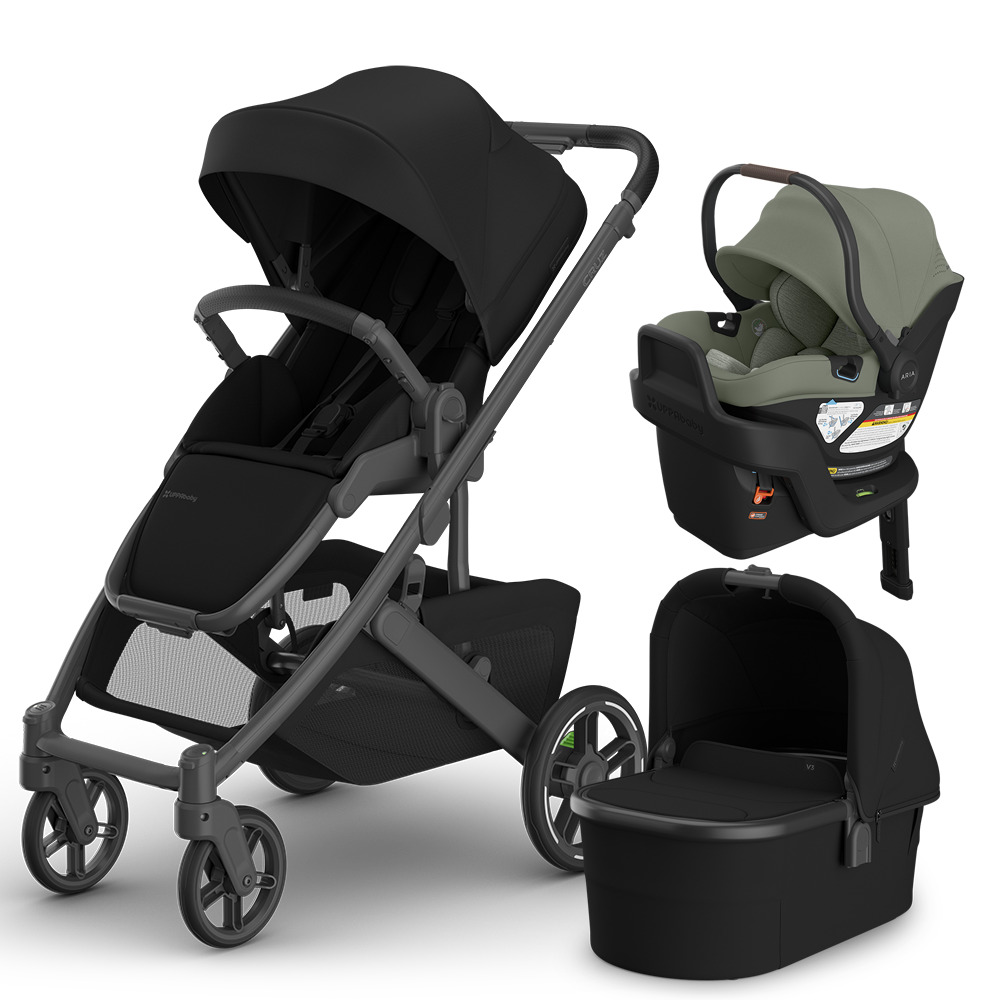 UPPAbaby Cruz V3 Stroller + Bassinet + Mesa/Aria Travel System