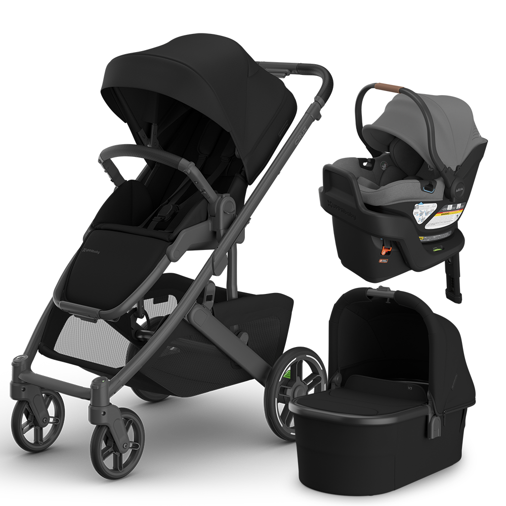 UPPAbaby Cruz V3 Stroller + Bassinet + Mesa/Aria Travel System