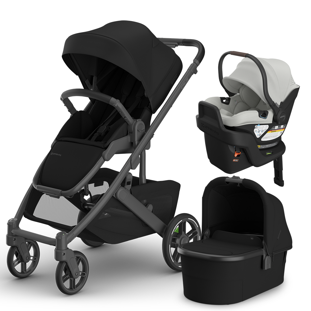 UPPAbaby Cruz V3 Stroller + Bassinet + Mesa/Aria Travel System