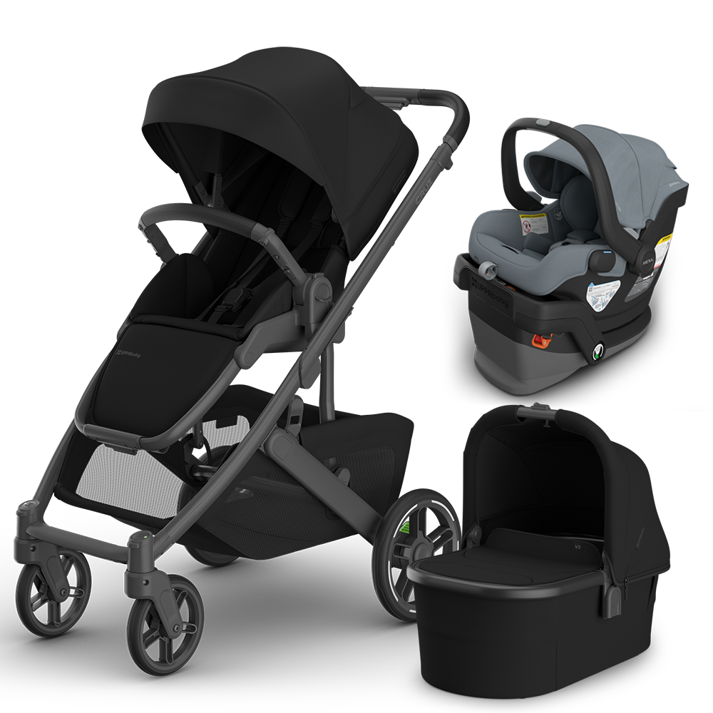 UPPAbaby Cruz V3 Stroller + Bassinet + Mesa/Aria Travel System