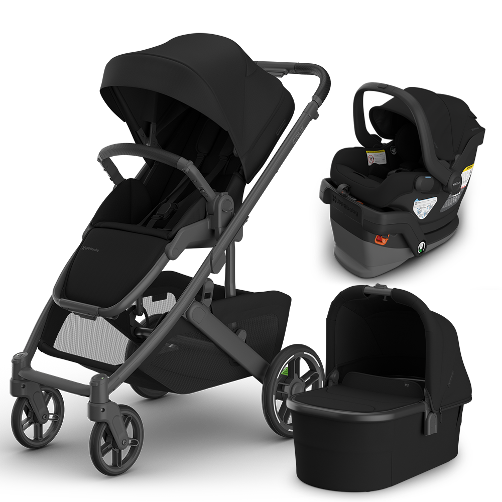 UPPAbaby Cruz V3 Stroller + Bassinet + Mesa/Aria Travel System