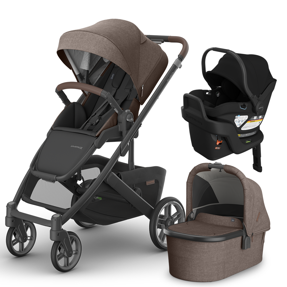 UPPAbaby Cruz V3 Stroller + Bassinet + Mesa/Aria Travel System