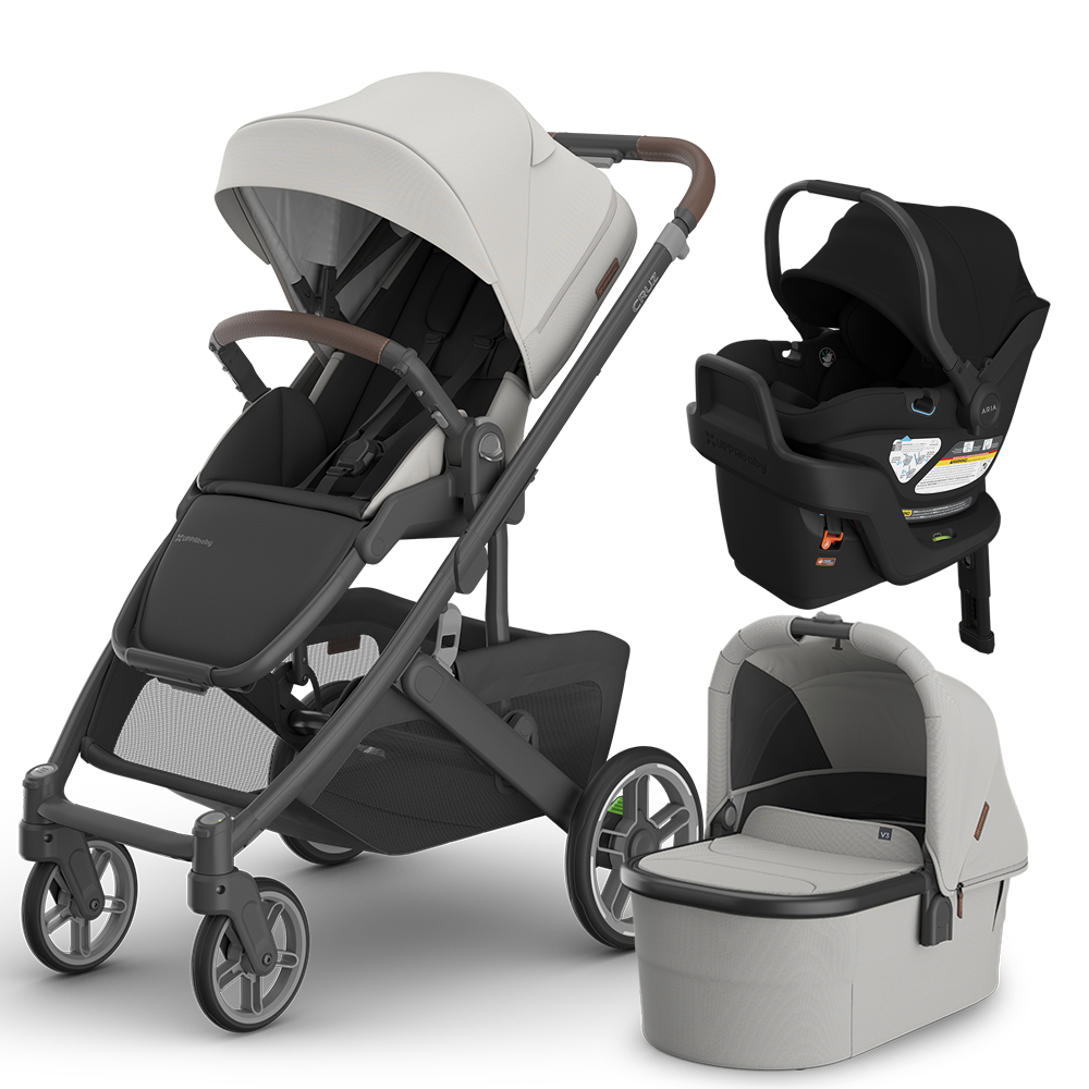 UPPAbaby Cruz V3 Stroller + Bassinet + Mesa/Aria Travel System