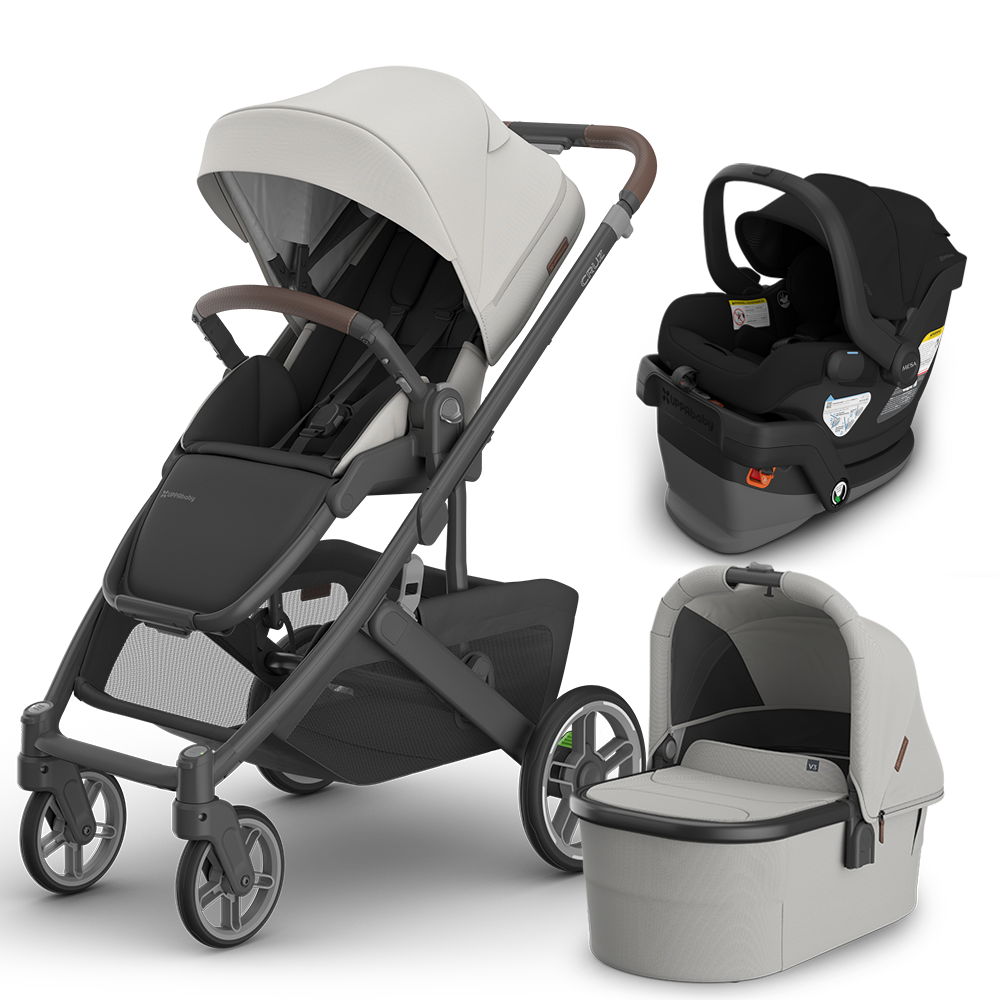 UPPAbaby Cruz V3 Stroller + Bassinet + Mesa/Aria Travel System