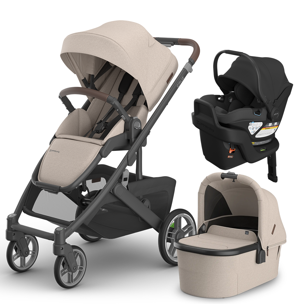 UPPAbaby Cruz V3 Stroller + Bassinet + Mesa/Aria Travel System