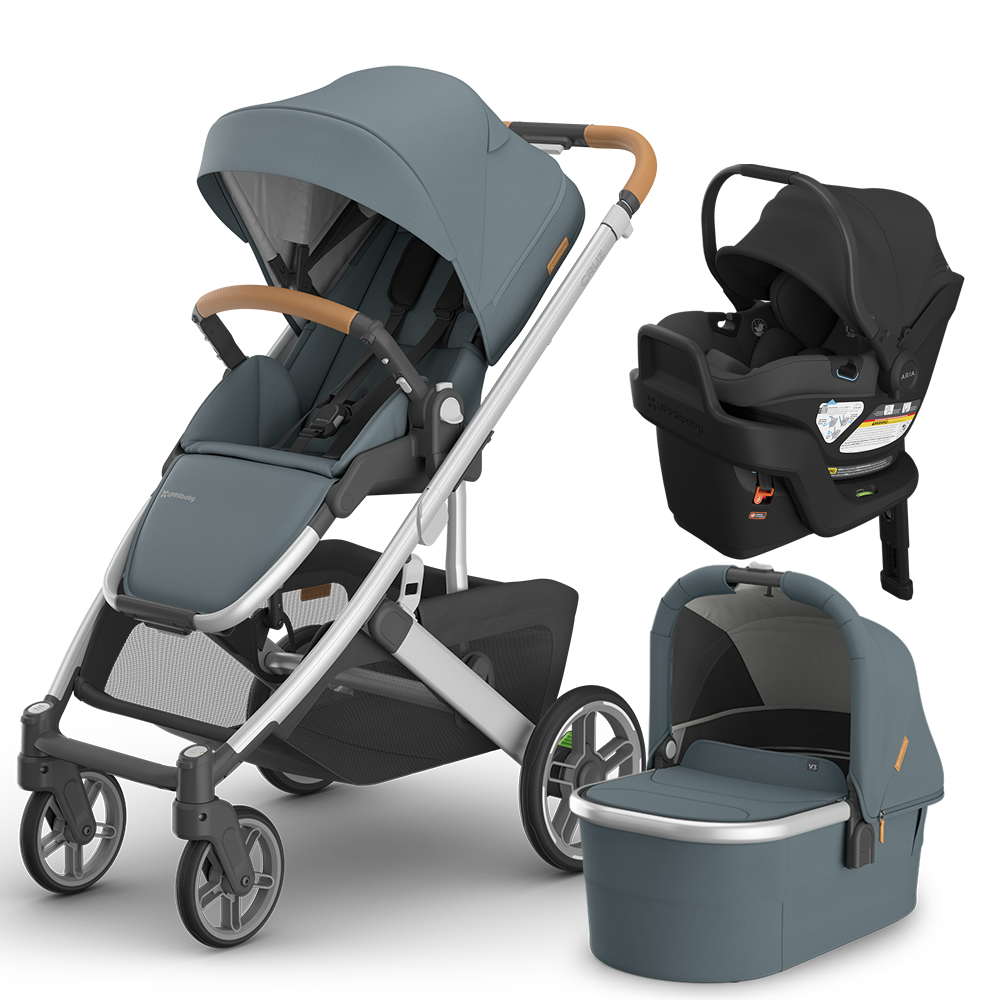 UPPAbaby Cruz V3 Stroller + Bassinet + Mesa/Aria Travel System