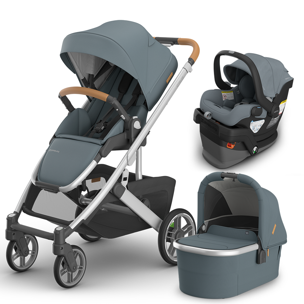 UPPAbaby Cruz V3 Stroller + Bassinet + Mesa/Aria Travel System