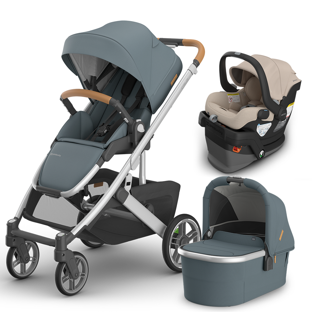 UPPAbaby Cruz V3 Stroller + Bassinet + Mesa/Aria Travel System
