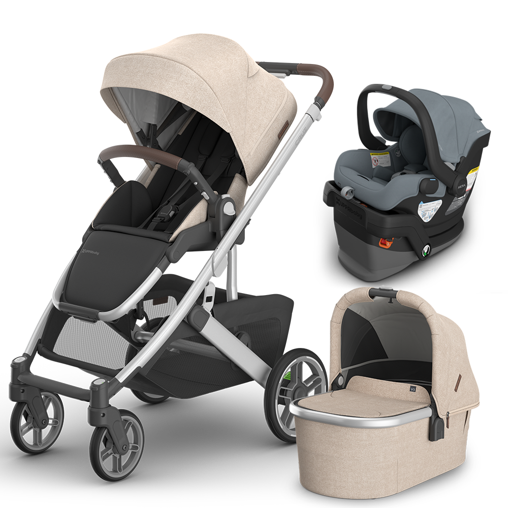 UPPAbaby Cruz V3 Stroller + Bassinet + Mesa/Aria Travel System