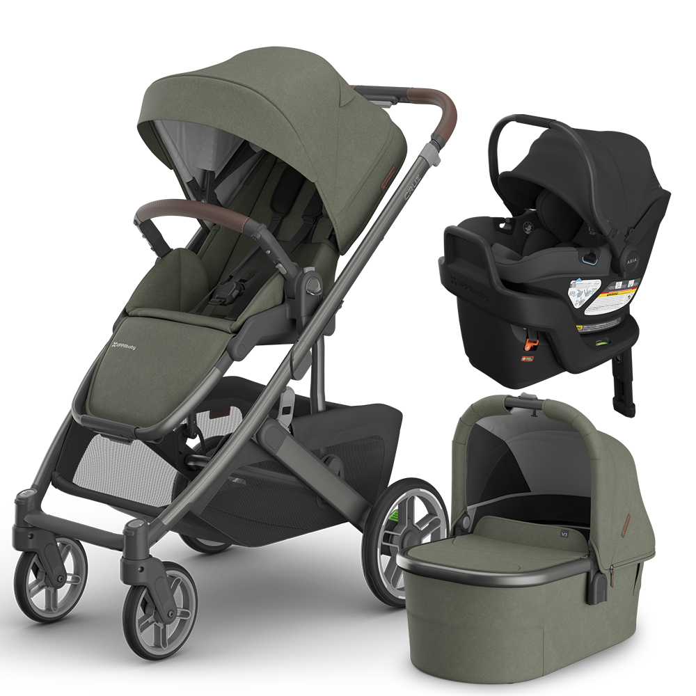 UPPAbaby Cruz V3 Stroller + Bassinet + Mesa/Aria Travel System