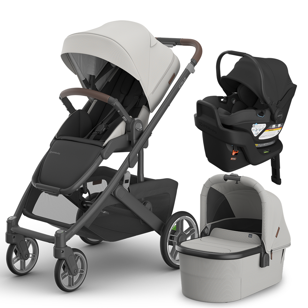 UPPAbaby Cruz V3 Stroller + Bassinet + Mesa/Aria Travel System