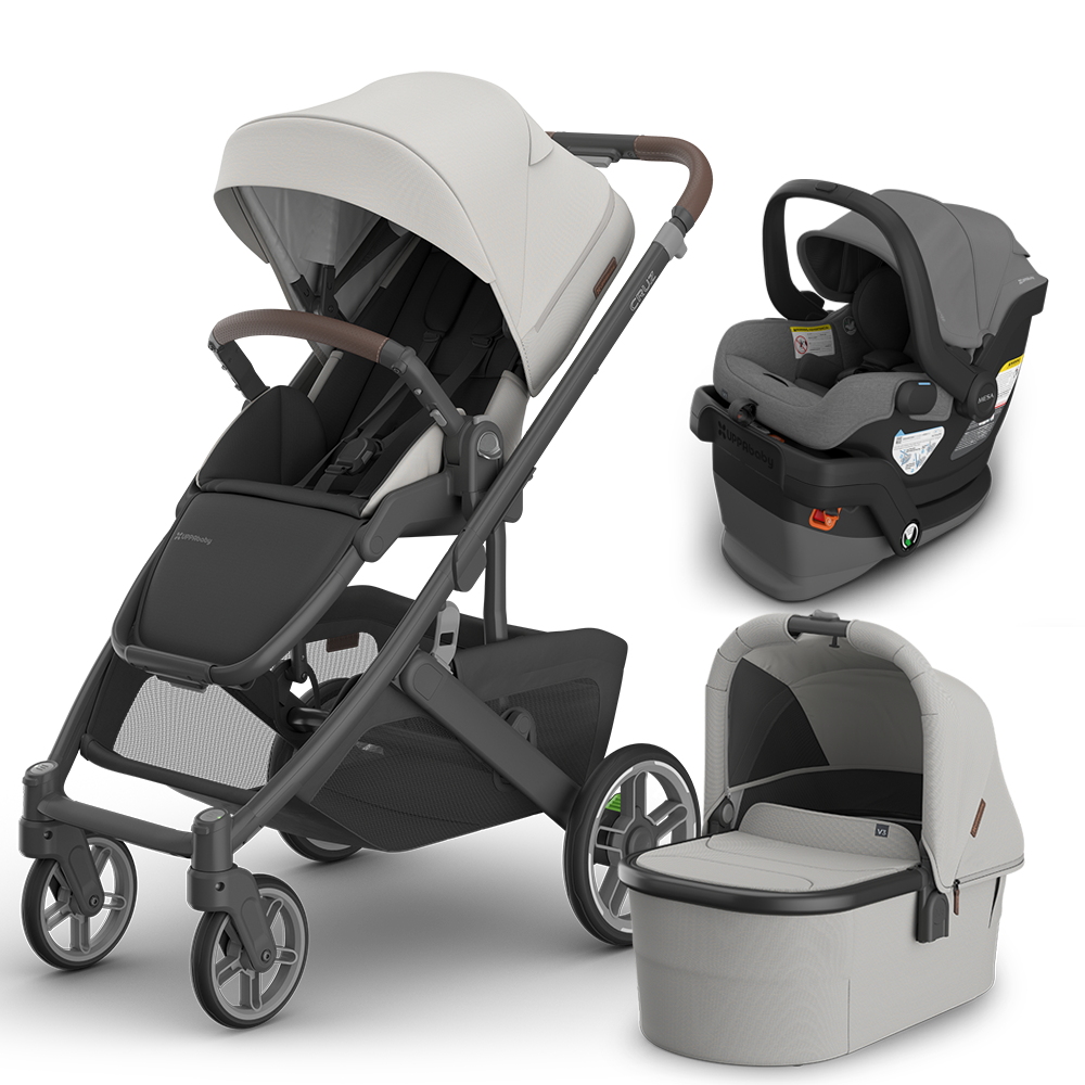 UPPAbaby Cruz V3 Stroller + Bassinet + Mesa/Aria Travel System
