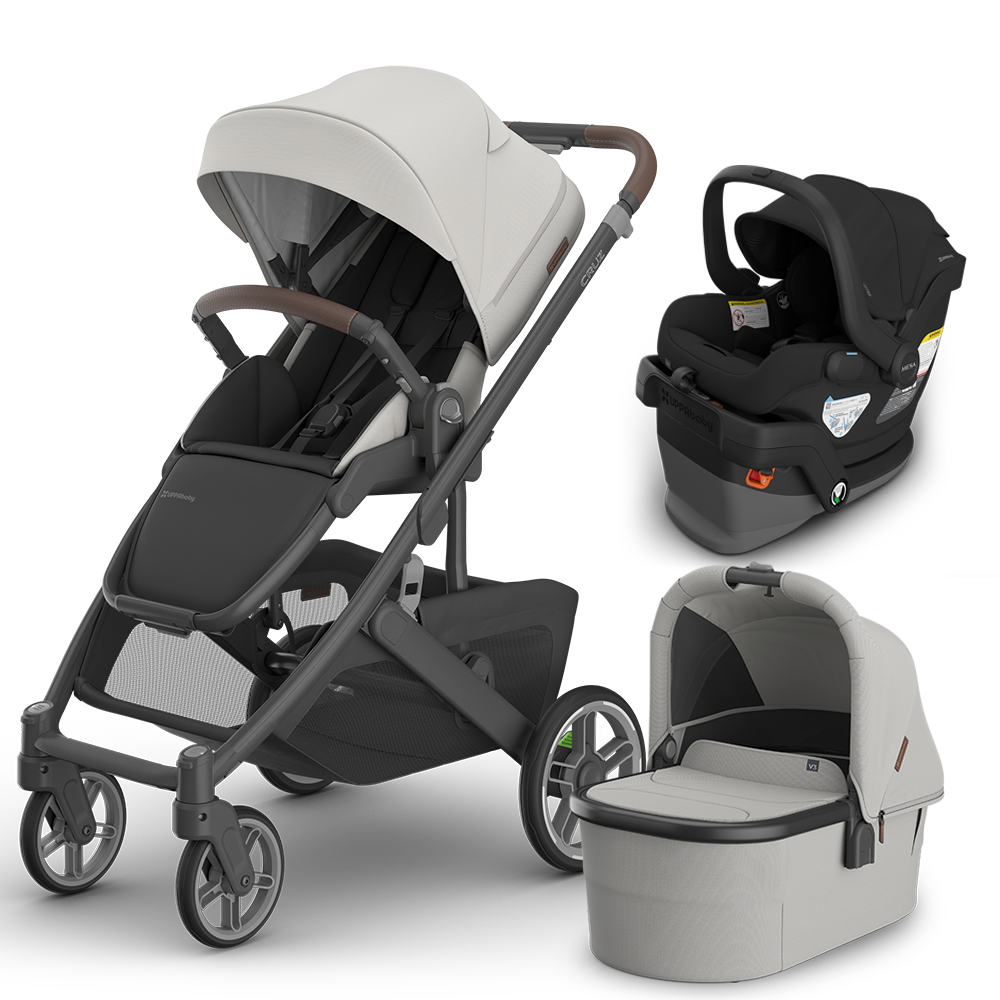 UPPAbaby Cruz V3 Stroller + Bassinet + Mesa/Aria Travel System