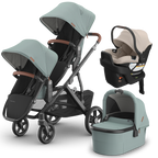 UPPAbaby Vista V3 Double Stroller + Bassinet + Mesa/Aria Travel System