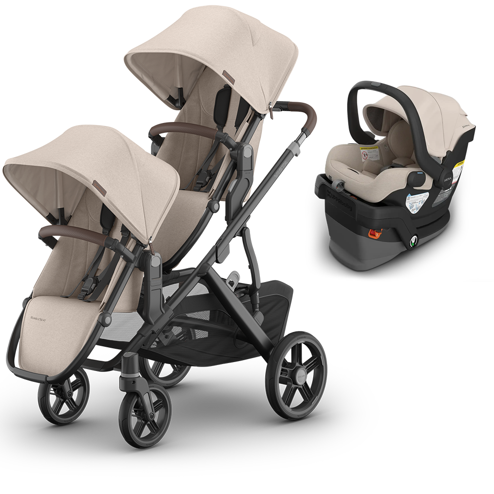 UPPAbaby Vista V3 Double Stroller + Mesa/Aria Travel System