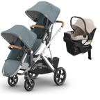 UPPAbaby Vista V3 Double Stroller for TWINS + 2 Mesa/Aria Car Seats