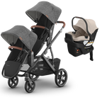 UPPAbaby Vista V3 Double Stroller for TWINS + 2 Mesa/Aria Car Seats