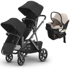 UPPAbaby Vista V3 Double Stroller for TWINS + 2 Mesa/Aria Car Seats