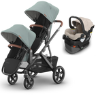 UPPAbaby Vista V3 Double Stroller for TWINS + 2 Mesa/Aria Car Seats