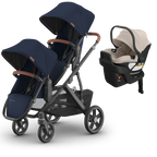 UPPAbaby Vista V3 Double Stroller for TWINS + 2 Mesa/Aria Car Seats