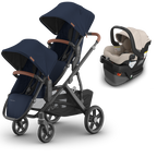 UPPAbaby Vista V3 Double Stroller for TWINS + 2 Mesa/Aria Car Seats