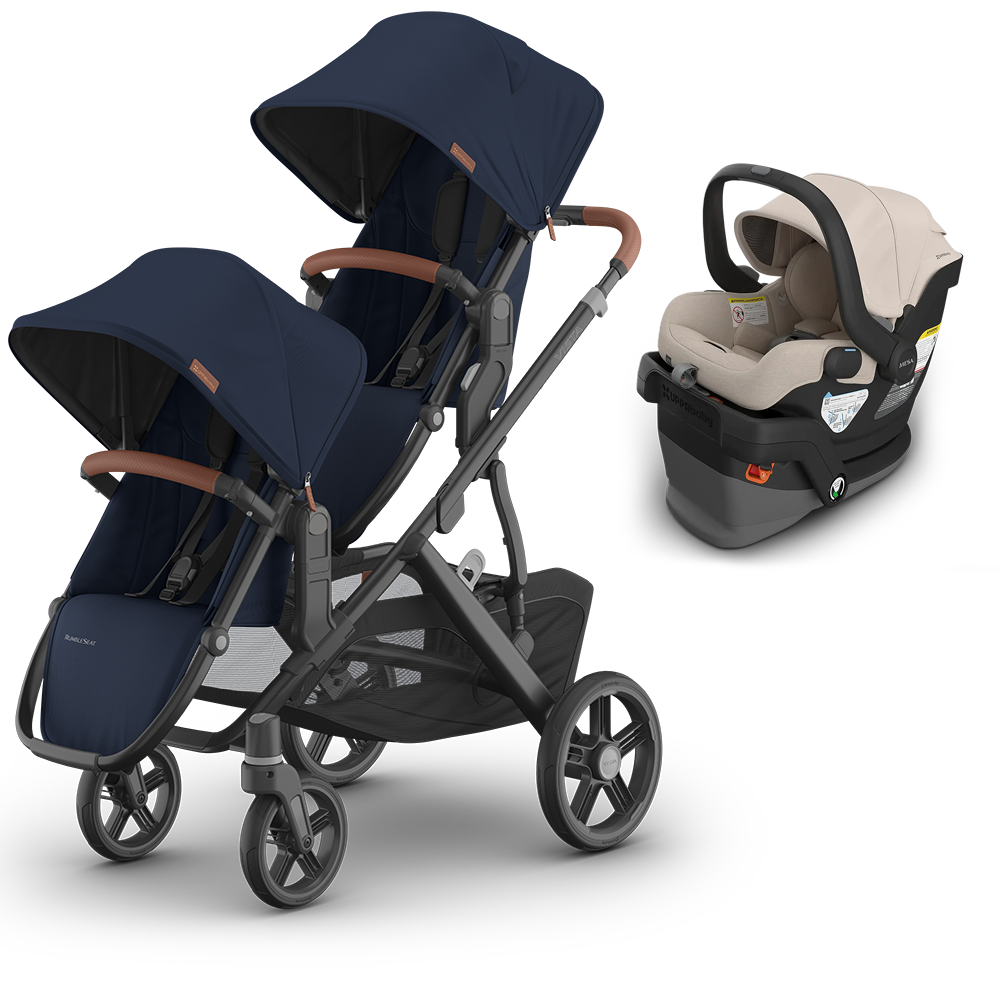 UPPAbaby Vista V3 Double Stroller + Mesa/Aria Travel System