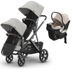 UPPAbaby Vista V3 Double Stroller for TWINS + 2 Mesa/Aria Car Seats