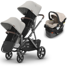 UPPAbaby Vista V3 Double Stroller for TWINS + 2 Mesa/Aria Car Seats