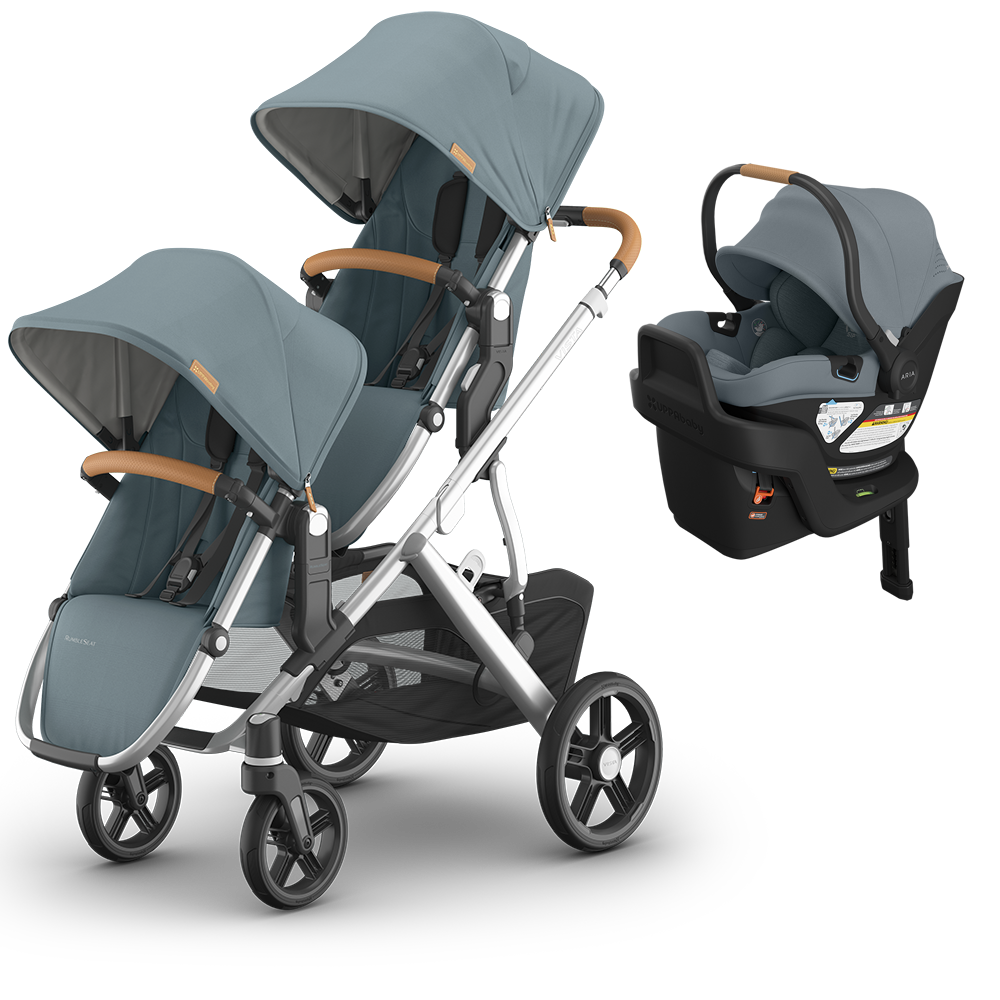 UPPAbaby Vista V3 Double Stroller + Mesa/Aria Travel System