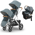 UPPAbaby Vista V3 Double Stroller + Mesa/Aria Travel System