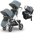 UPPAbaby Vista V3 Double Stroller + Mesa/Aria Travel System
