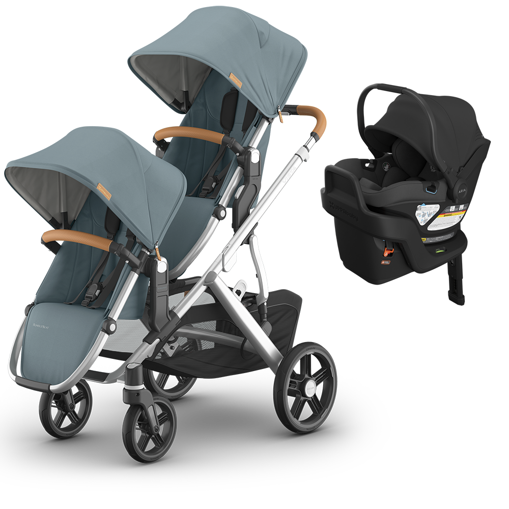 UPPAbaby Vista V3 Double Stroller + Mesa/Aria Travel System