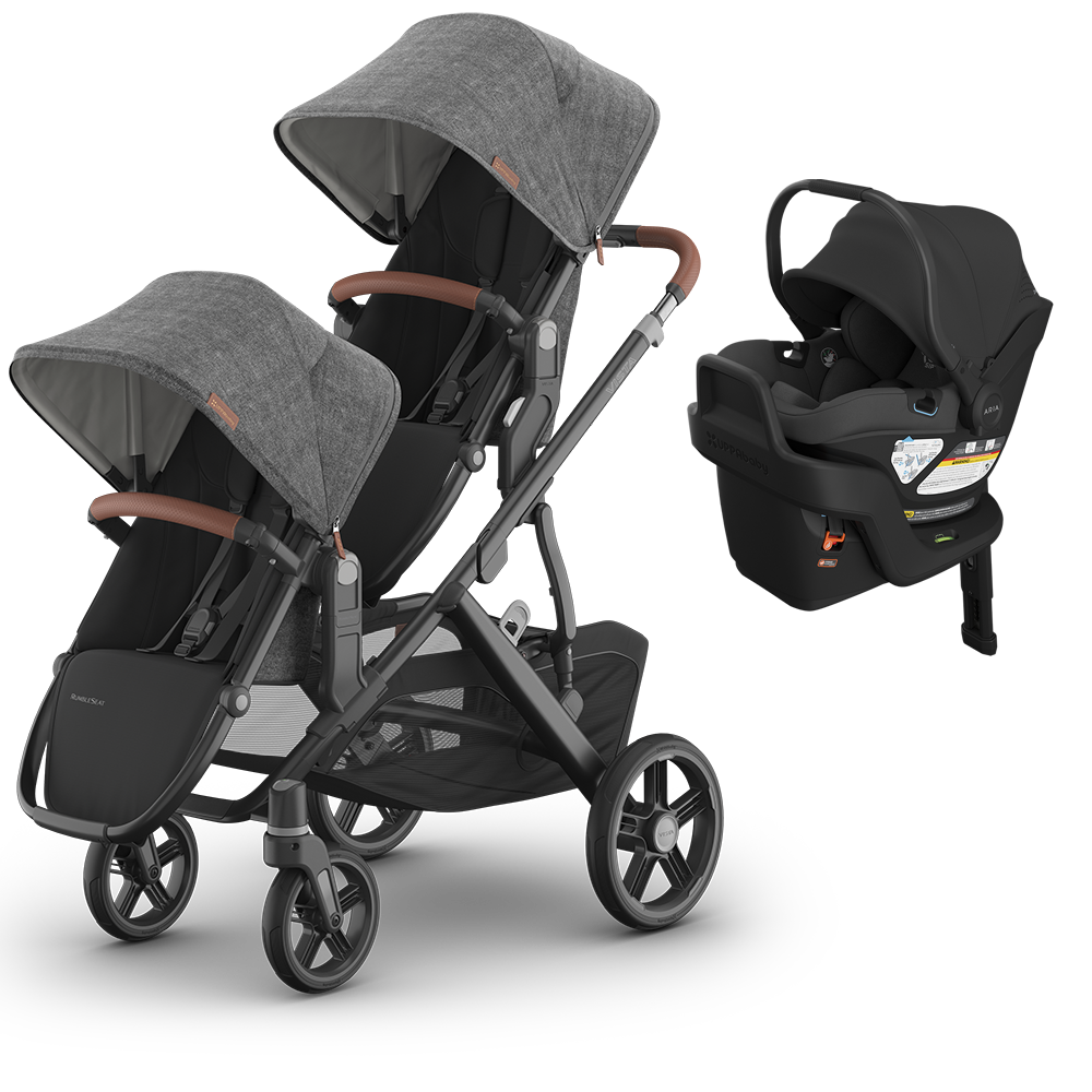 UPPAbaby Vista V3 Double Stroller + Mesa/Aria Travel System