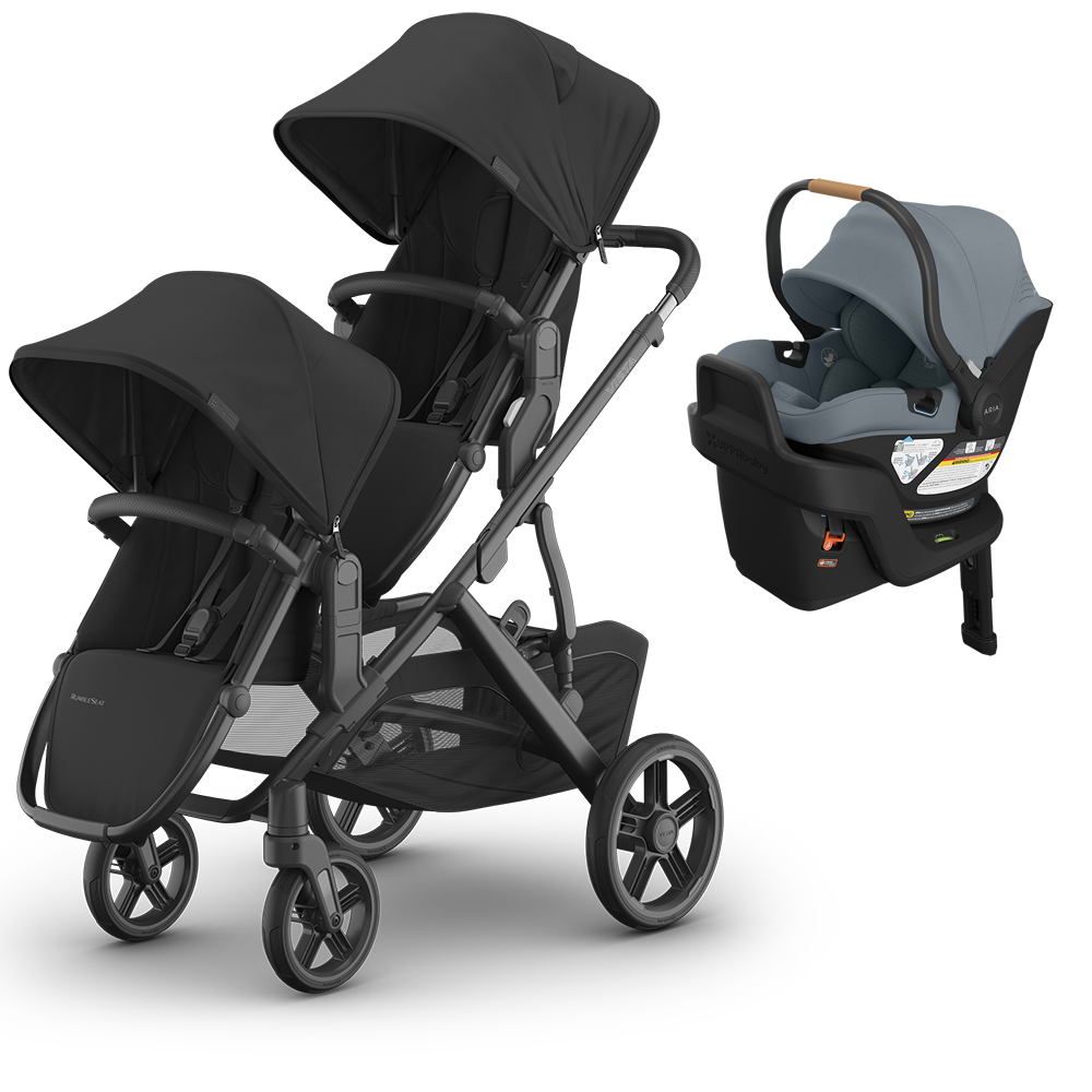 UPPAbaby Vista V3 Double Stroller + Mesa/Aria Travel System