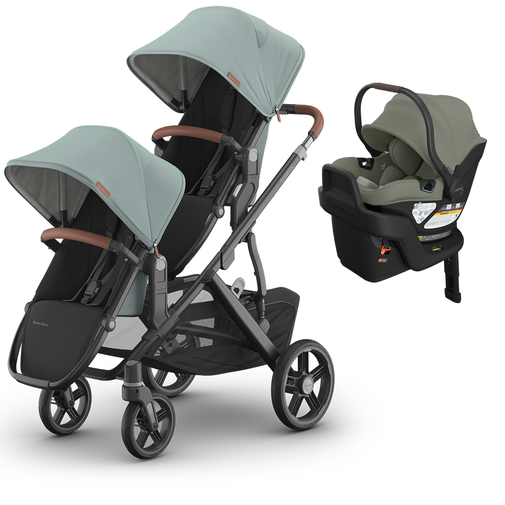 UPPAbaby Vista V3 Double Stroller + Mesa/Aria Travel System