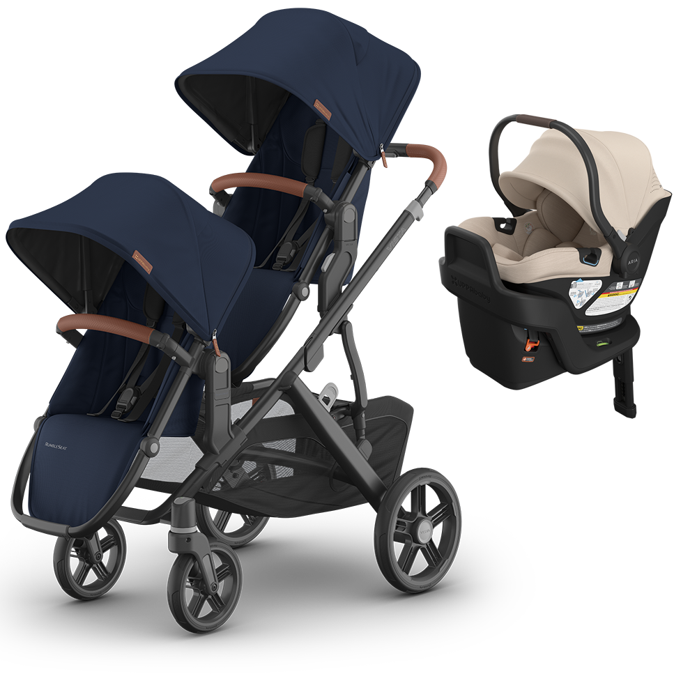 UPPAbaby Vista V3 Double Stroller + Mesa/Aria Travel System