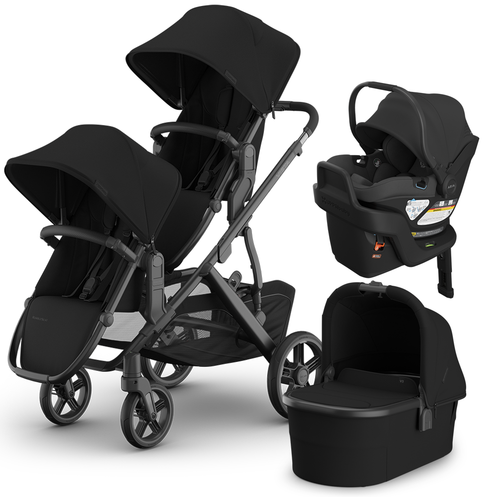 UPPAbaby Vista V3 Double Stroller + Bassinet + Mesa/Aria Travel System