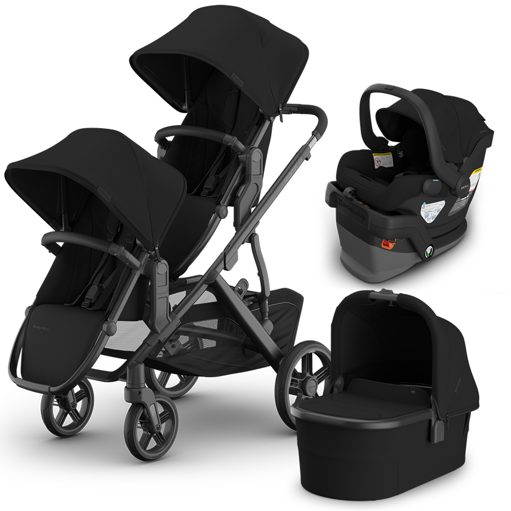 UPPAbaby Vista V3 Double Stroller + Bassinet + Mesa/Aria Travel System